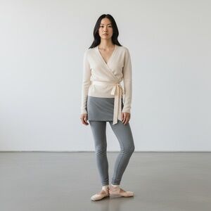 Cabi Womens Skirted Leggings XS Gray Stretch Athleisure Casual Lounge